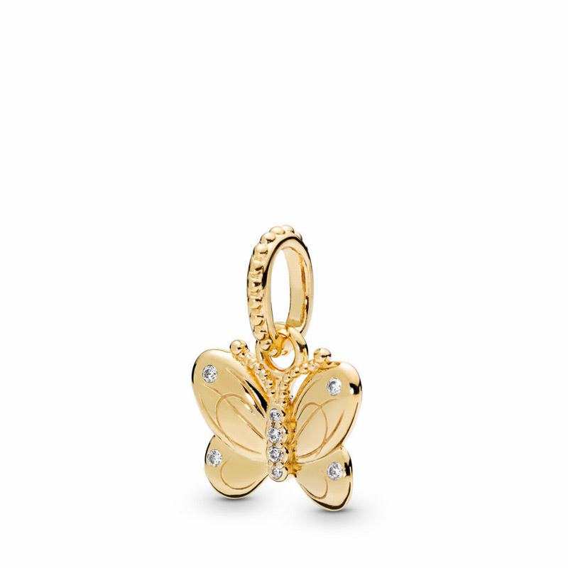 Pandora Australia Shine™ Decorative Butterfly Pendant - 18ct Gold Plated | LSFTRE589